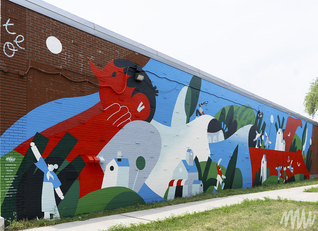 Murale située au 7975 rue Hochelaga
