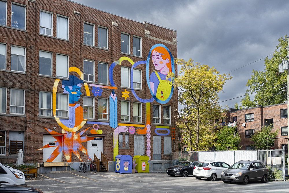 Murale située au 1930, rue De Champlain